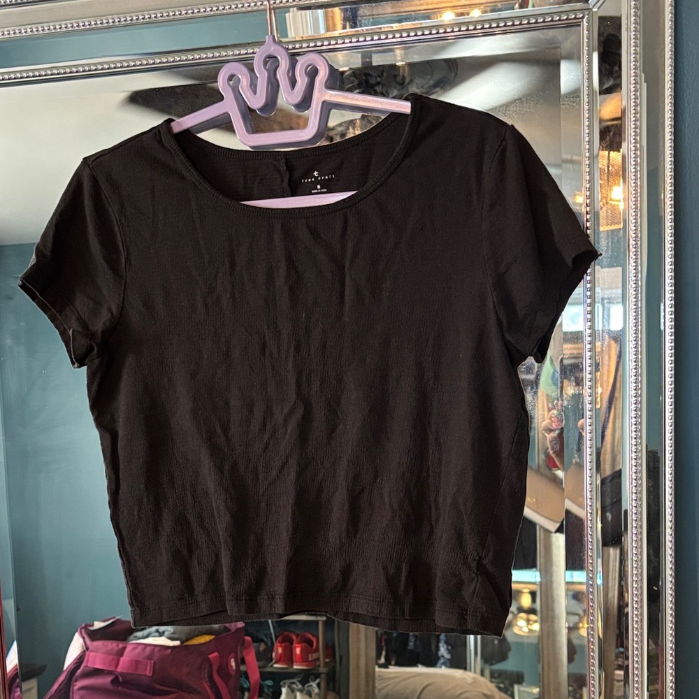 True Craft Black Crop Top